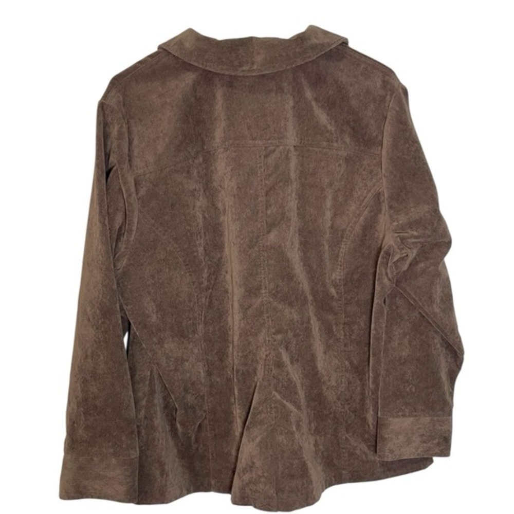 Croft & Barrow XL Brown Corduroy Button Down Shirt Jacket Dark Academia - Picture 3 of 7